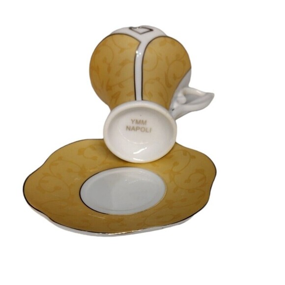 Set of 12 Demitasse Porcelain Cup and Saucer Expresso W/ Gift Box Gold Guilt - Picture 3 of 7